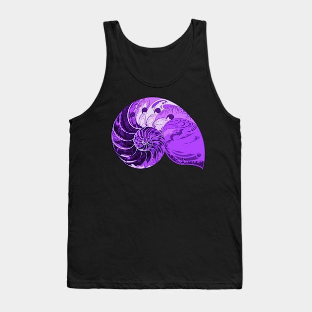 Pop Art Tears of the Indigo Nautilus - Geometric Art - Septcho21 Tank Top by Amanda Lucas